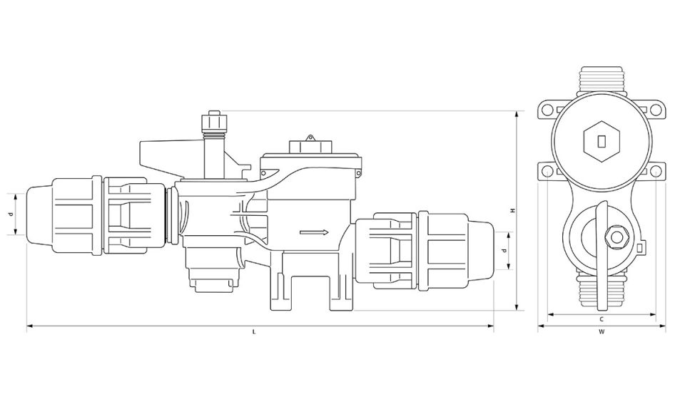 Plasson MCP Meter Connection Point - Above Ground PExPE