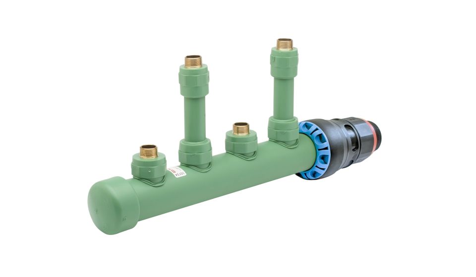 Multiport End Supply Manifold 90mm centres PL3525